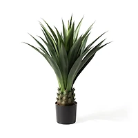 Glitzhome® 3.25ft. Potted Faux Agave Plant