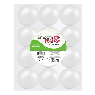 FloraCraft® SmoothFōM® 1.8" White Foam Balls, 12ct.