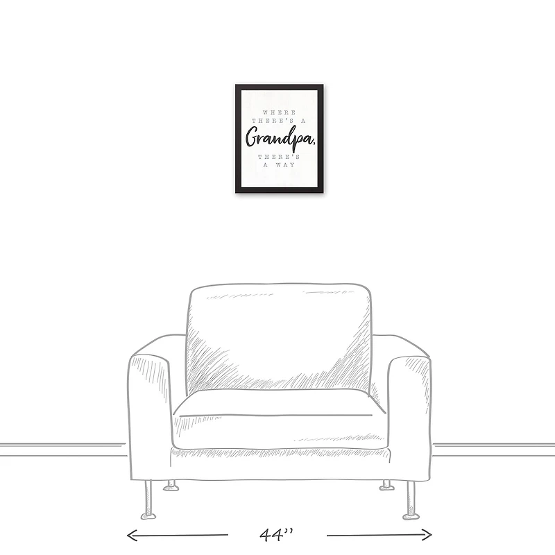 Grandpa Way Black Framed Canvas