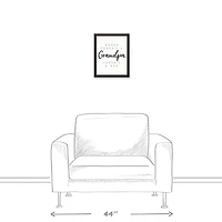 Grandpa Way Black Framed Canvas