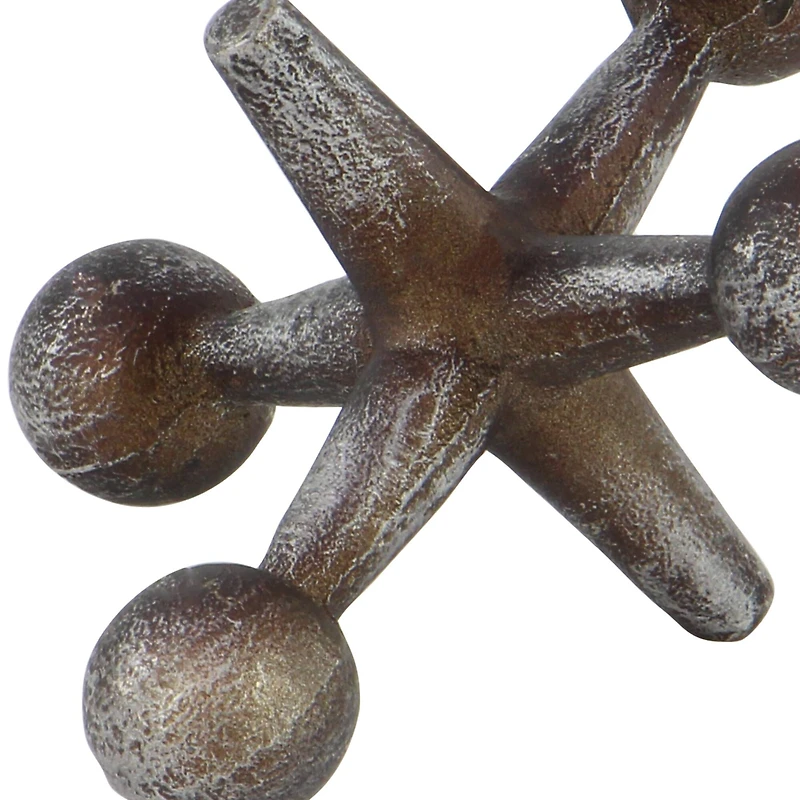 CosmoLiving by Cosmopolitan Silver Jacks Sculpture Set