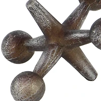 CosmoLiving by Cosmopolitan Silver Jacks Sculpture Set