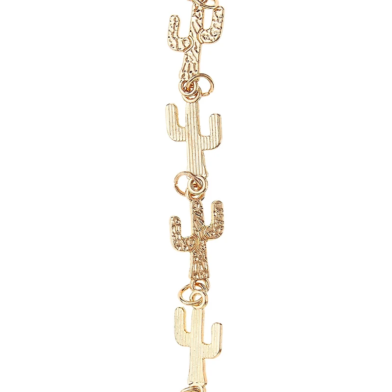 Gold Cactus Metal Beads by Bead Landing™