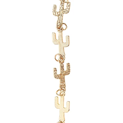 Gold Cactus Metal Beads by Bead Landing™