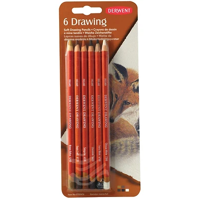 Derwent® Soft Drawing Pencil 6 Color Set