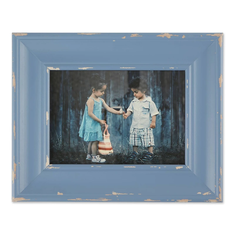 DII® Antique Stonewash Blue Distressed 5" x 7" Farmhouse Picture Frame