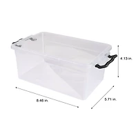 Simplify 1.75L Clear Stackable Storage Bin with Handle