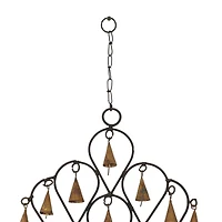 18" Brass Metal Eclectic Hoops Wind Chime
