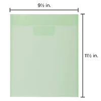 JAM Paper Assorted Plastic Tuck Flap Closure 9.875" x 11.75" Envelopes, 6ct.