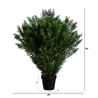 4ft. UV-Resistant Potted Cedar Bush