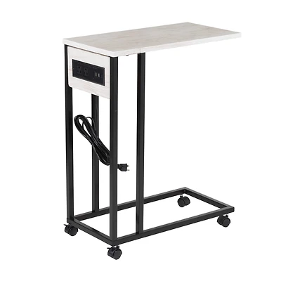 6 Pack: Honey Can Do Light Gray Side Table on Wheels