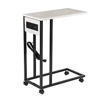 6 Pack: Honey Can Do Light Gray Side Table on Wheels