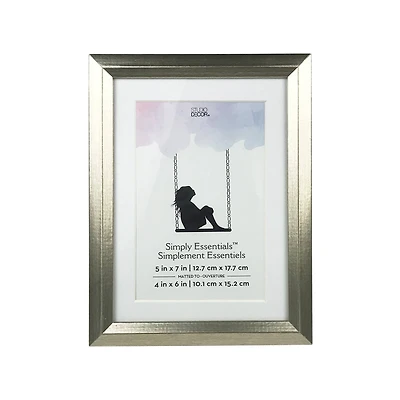 Simply Essentials™ Silver Foil Frame with Mat by Studio Décor