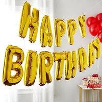 Happy Birthday Gold Foil Balloon Banner Kit By Celebrate It™
