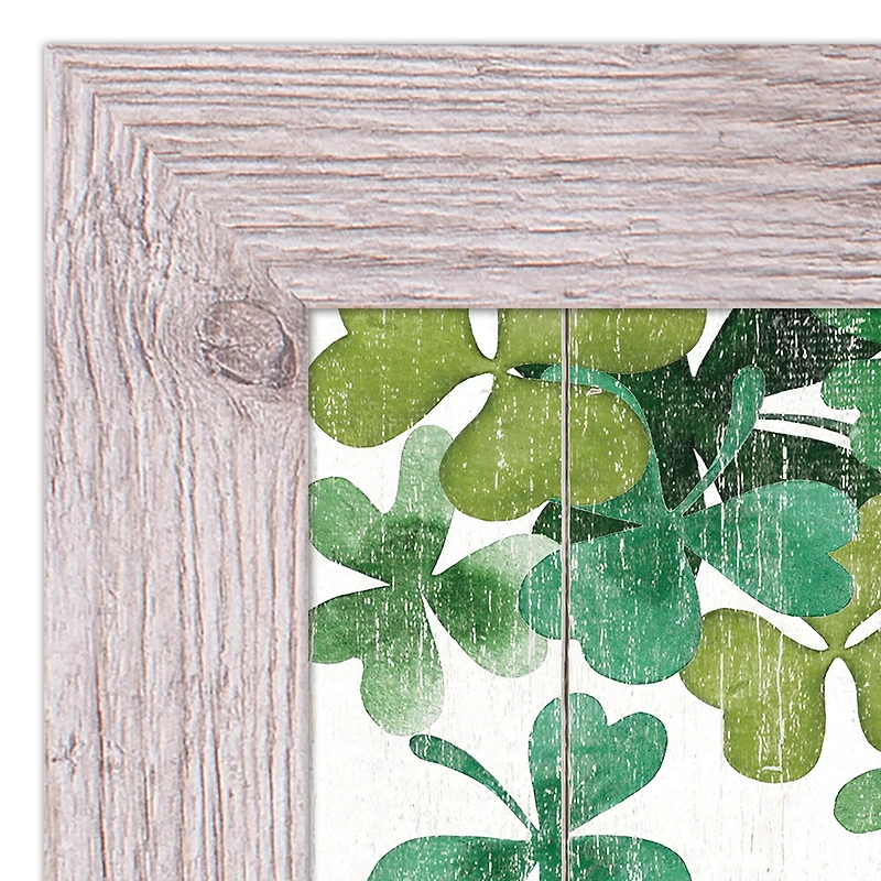 Irish Kisses Shamrock Wishes Framed Print 16" x 20" Western White Framed Print