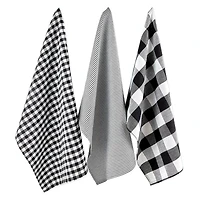 DII® Black & White Dishtowel Set