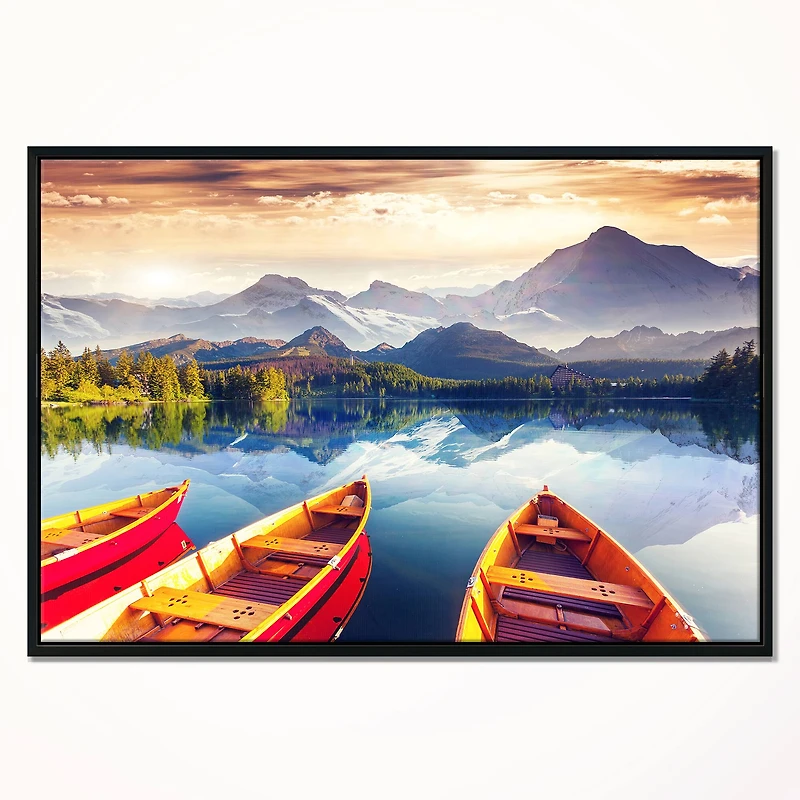 Designart - Boats Heading to Lake