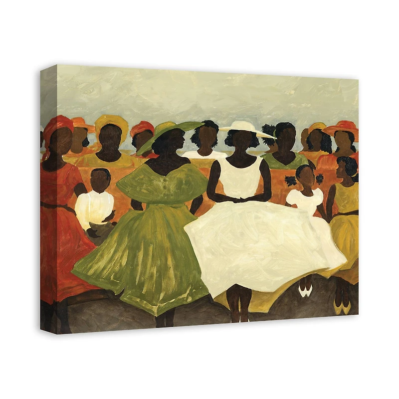 Women In Pews 20" x 16" Canvas Wall Art