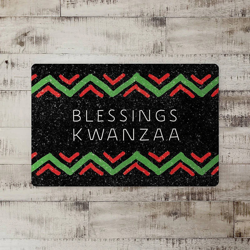 Blessings Kwanzaa Splatter Floor Mat