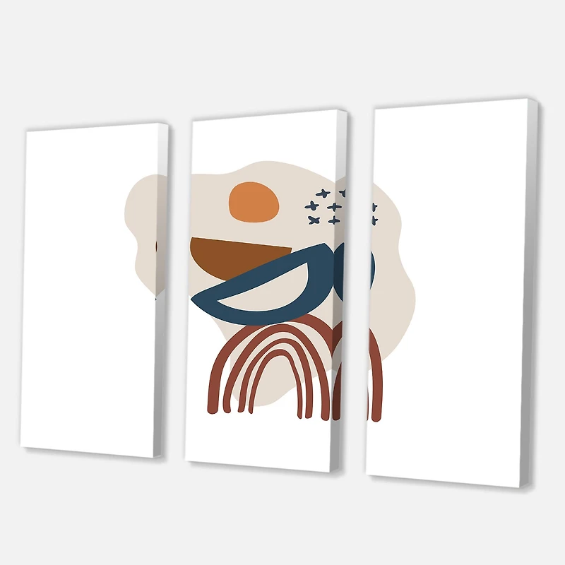 Designart - Elementary Shapes In Terracotta Tones I