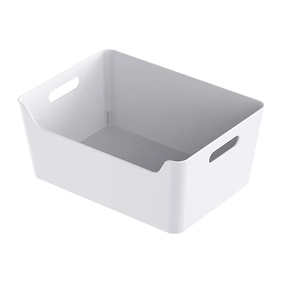 12 Pack: Large White Open Storage Bin by Simply Tidy®