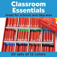 Faber-Castell® 240-Piece Jumbo Beeswax Crayons School Pack