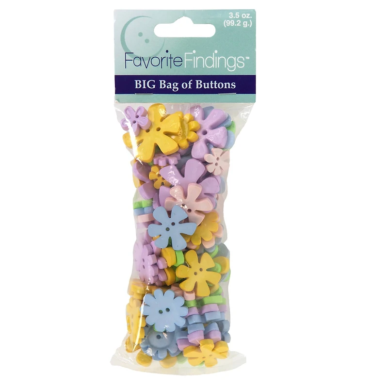 Favorite Findings™ Pastel Flower Button Mix