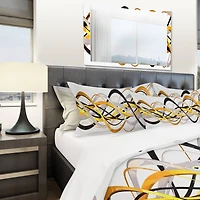 Designart 'Gold and Silver Helix' Modern & Contemporary Bedding Set