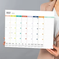 TF Publishing Medium 2025 Rainbow Blocks Monthly Blotter Desk Pad Calendar