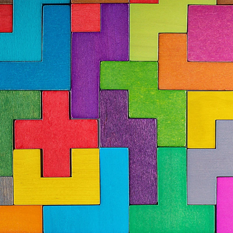 Toy Time 40 Piece Rainbow Pentominoes