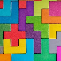 Toy Time 40 Piece Rainbow Pentominoes