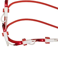 3-Piece Lighted Red Bow and Green Swag Christmas Decoration