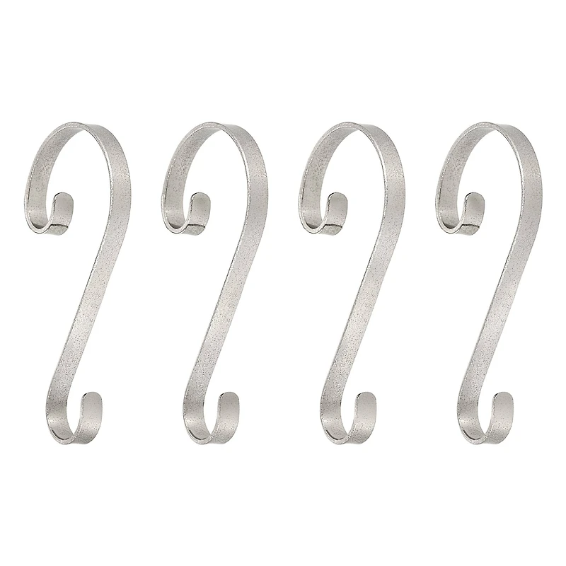 Haute Decor Stocking Scrolls® Glimmer Silver Stocking Holders, 4ct.