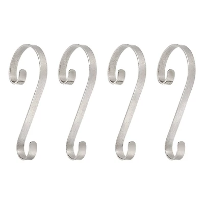 Haute Decor Stocking Scrolls® Glimmer Silver Stocking Holders, 4ct.