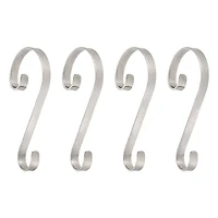 Haute Decor Stocking Scrolls® Glimmer Silver Stocking Holders, 4ct.