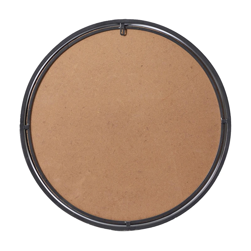 30" Silver Contemporary Metal Wall Mirror