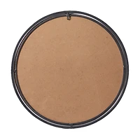 30" Silver Contemporary Metal Wall Mirror