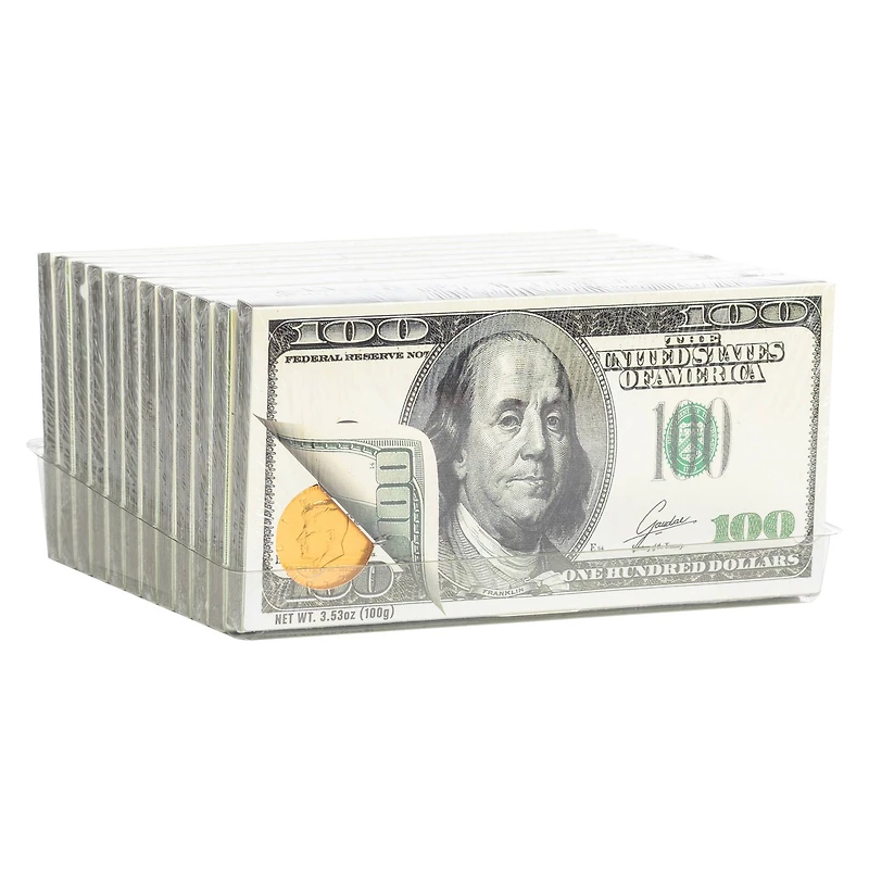 Fort Knox $100 Bill Milk Chocolate Foil Coins