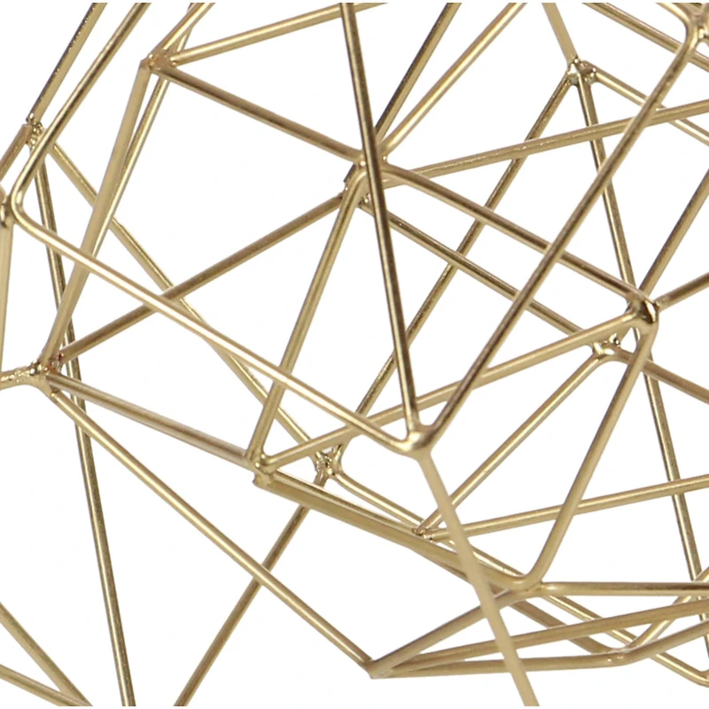 CosmoLiving by Cosmopolitan Gold Metal Modern Geometric Sculpture Set