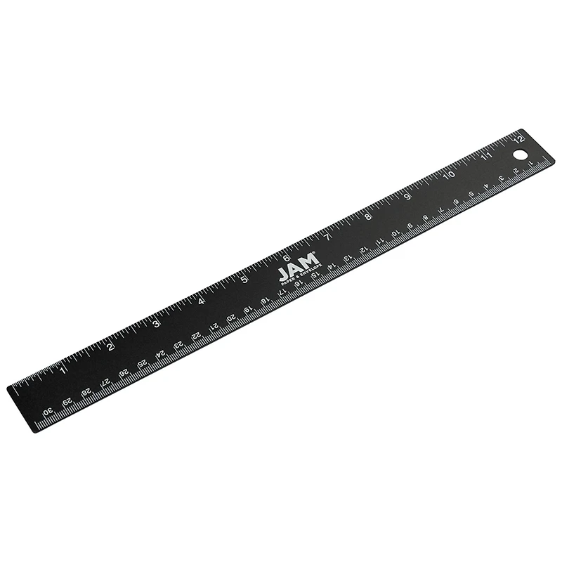 JAM Paper Metallic Stainless Steel Rulers