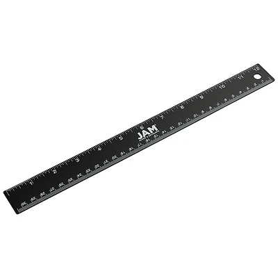 JAM Paper Metallic Stainless Steel Rulers