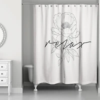 Relax Poppy 71" x 74" Shower Curtain