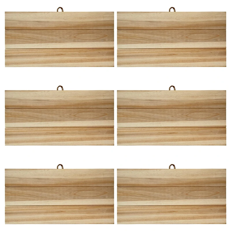 6 Pack: 16" Unfinished Wood Plaque by Make Market®