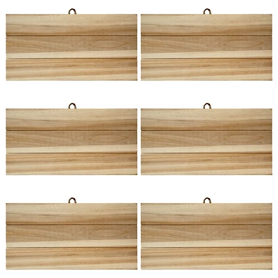 6 Pack: 16" Unfinished Wood Plaque by Make Market®
