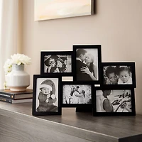 Expressions™ 6 Opening Black Collage Frame by Studio Décor®