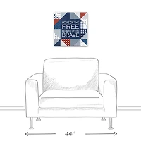 Home of the Free Because of the Brave Canvas Wall Art