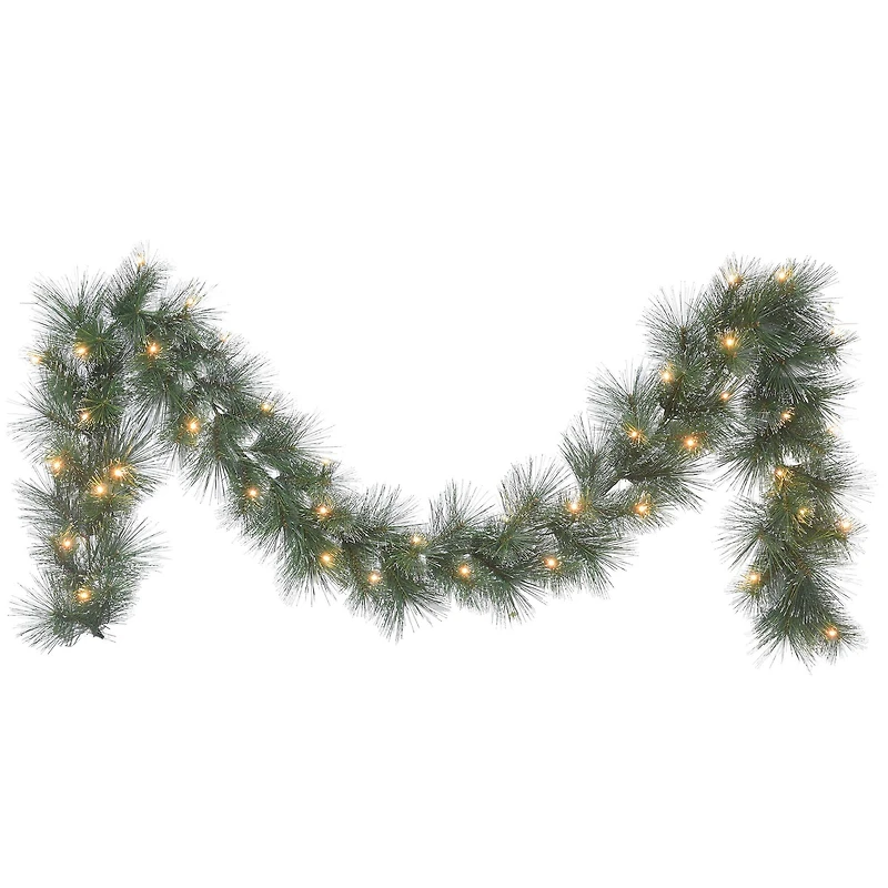 9ft. Pre-Lit LED Glittery Garland