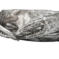 30" Silver Polystone Crab Weathered Decorative Bowl