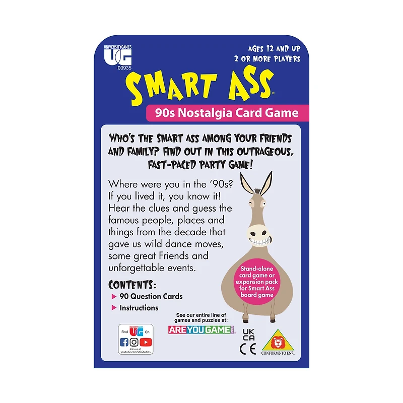 Smart Ass 90s Nostalgia Card Game