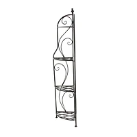 60" Black Iron Traditional Baker's Rack